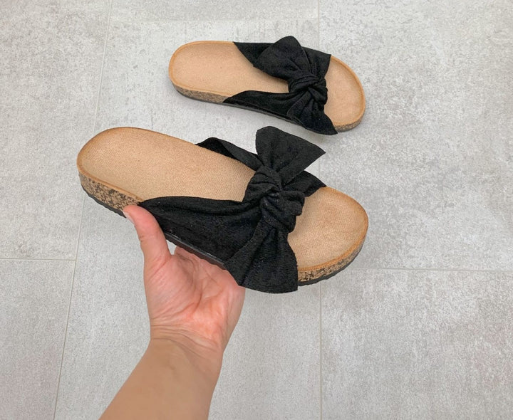 Lily Lovely | Hausschuhe mit Schleife aus Wildleder
