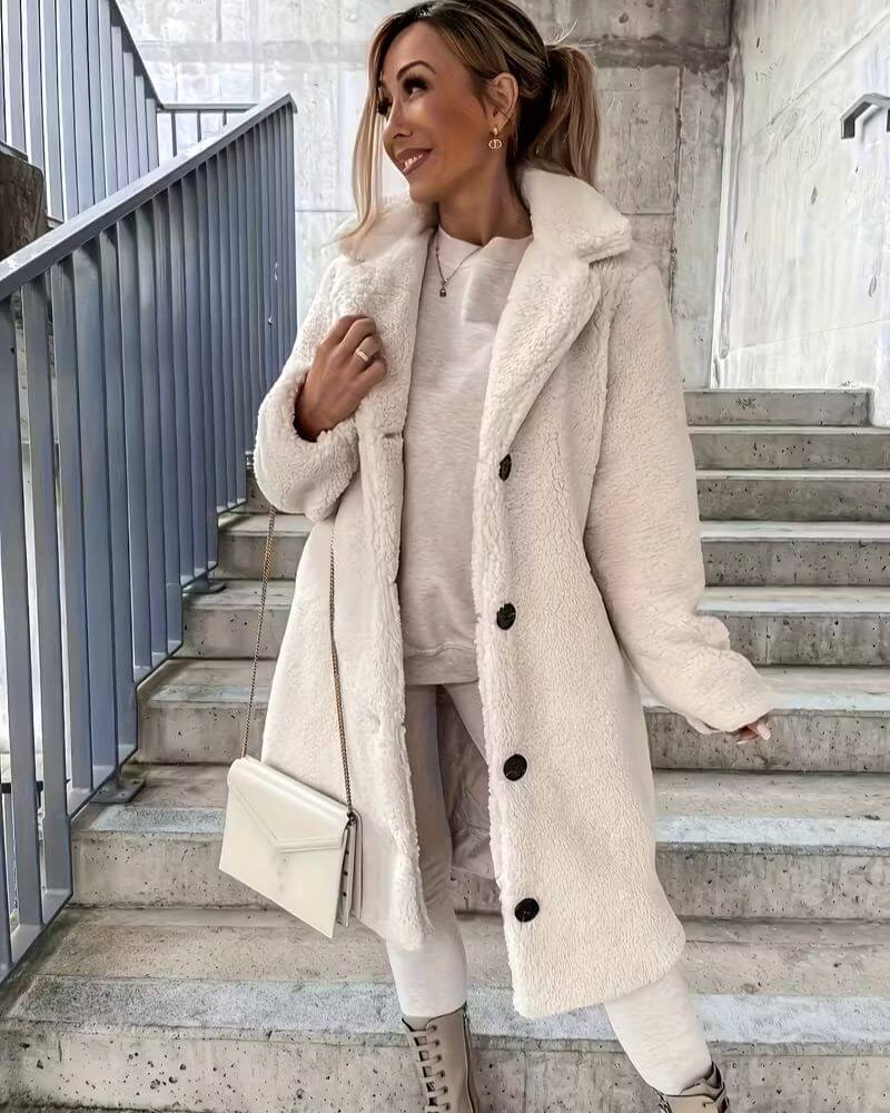 Emma | Damen Plüschmantel weich & stilvoll
