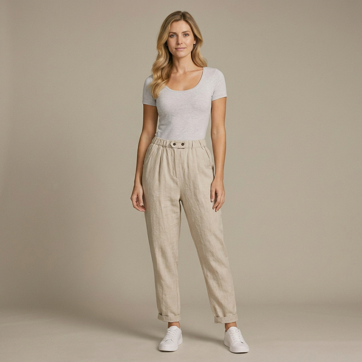 Maureen | Freizeithose aus Baumwolle und Leinen