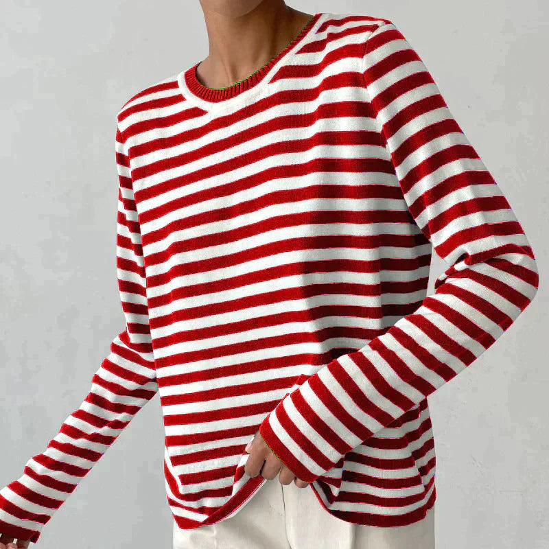 Elegantes gestreiftes T-Shirt | Sommerlich  Leichter Stoff