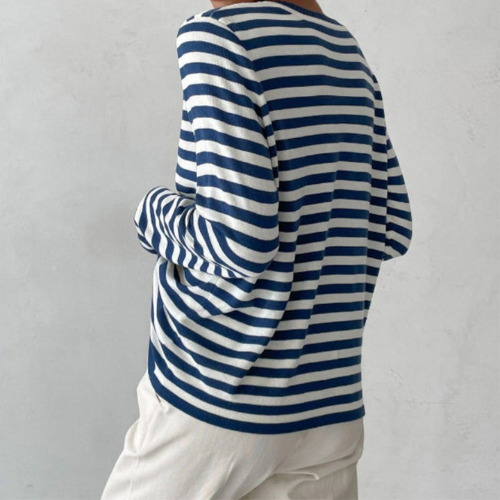 Elegantes gestreiftes T-Shirt | Sommerlich  Leichter Stoff