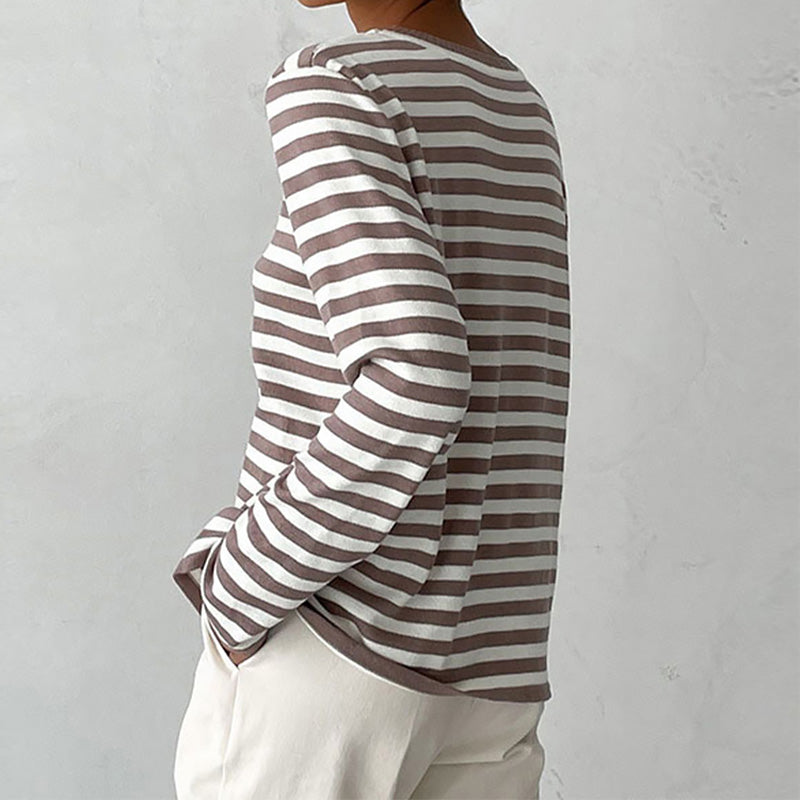Elegantes gestreiftes T-Shirt | Sommerlich  Leichter Stoff