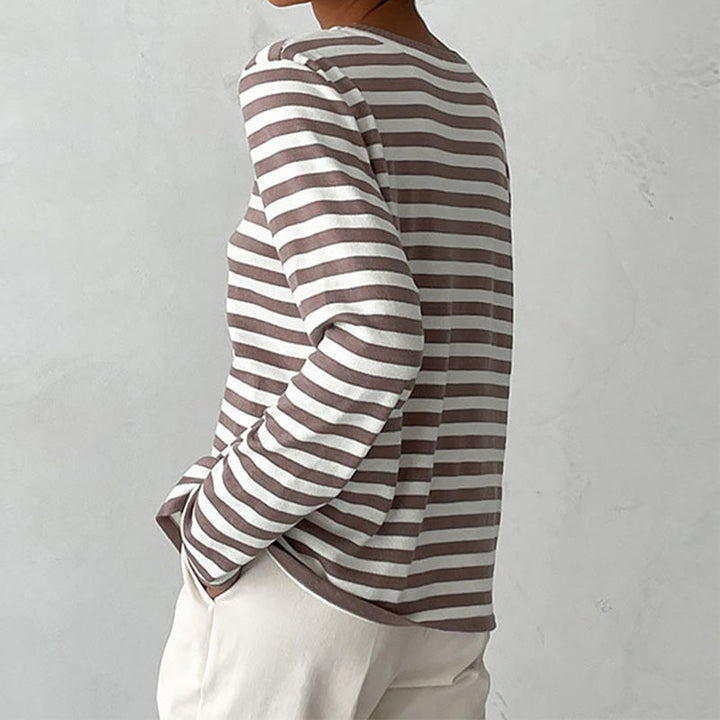 Elegantes gestreiftes T-Shirt | Sommerlich  Leichter Stoff