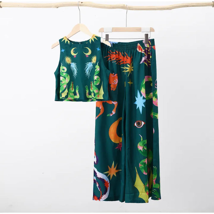Marisol Bunte Baumwolle Damen-Set für sonnige Freizeitlooks