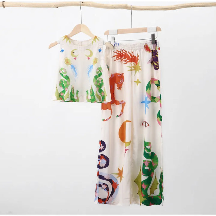 Marisol Bunte Baumwolle Damen-Set für sonnige Freizeitlooks