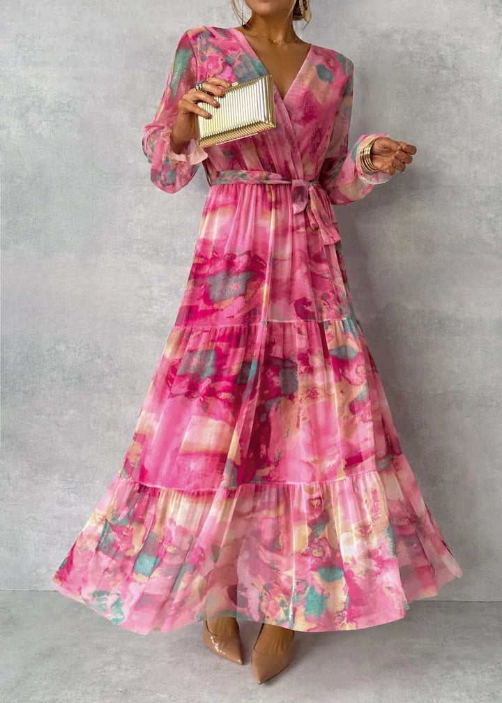 Alina | Elegantes Wickelkleid mit Blumenmuster