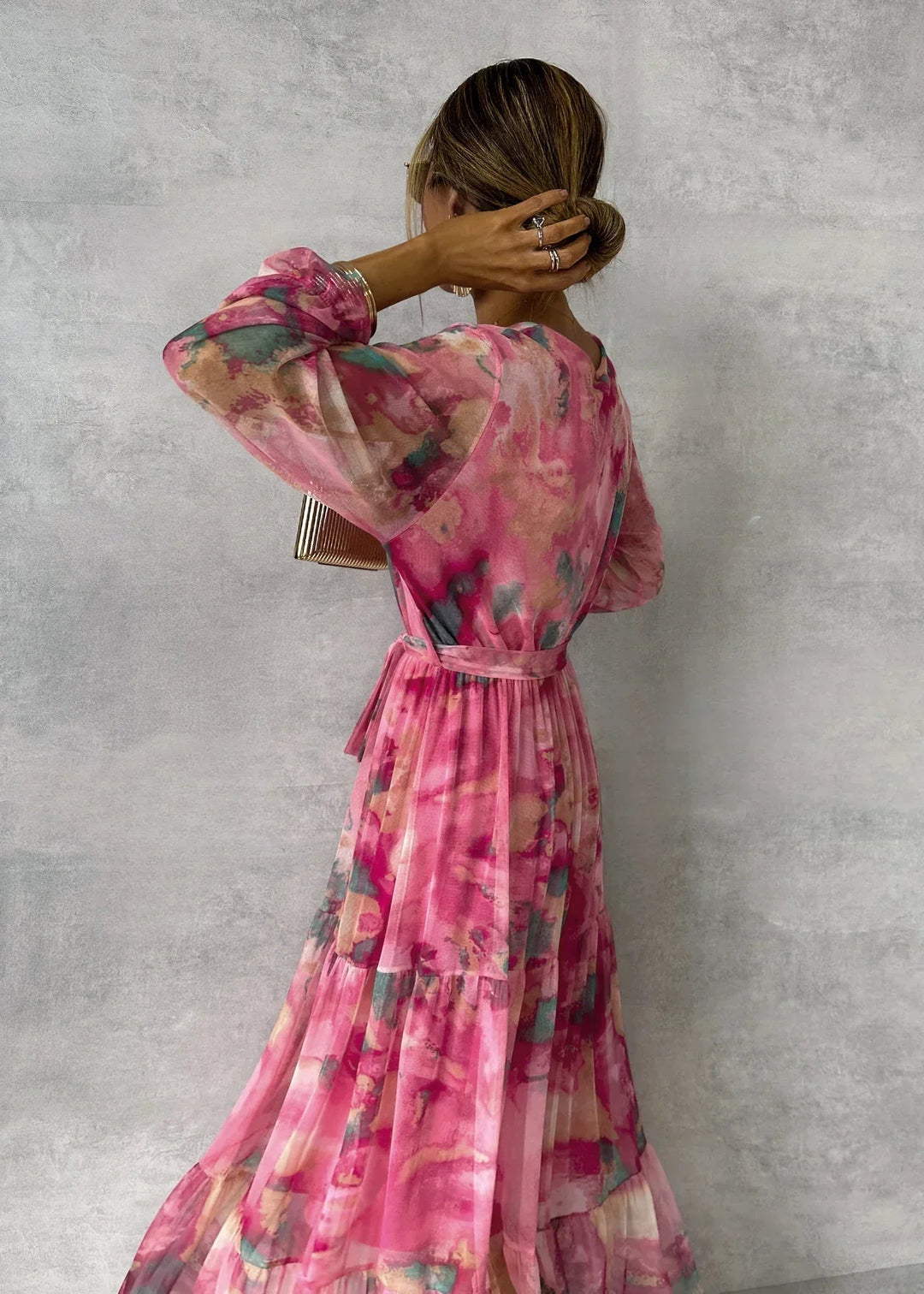 Alina | Elegantes Wickelkleid mit Blumenmuster