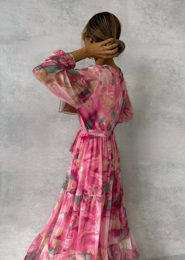 Alina | Elegantes Wickelkleid mit Blumenmuster