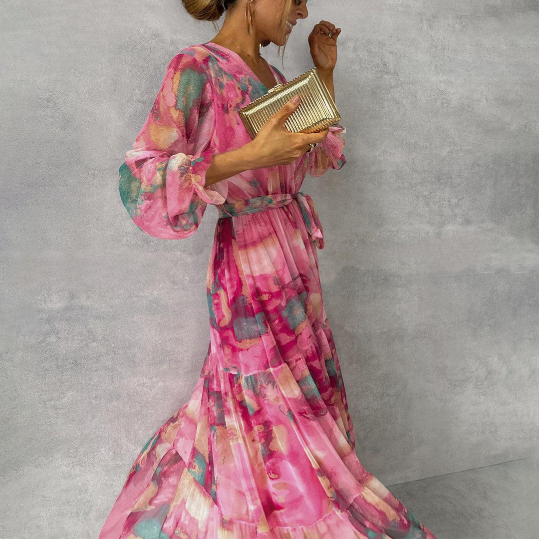 Alina | Elegantes Wickelkleid mit Blumenmuster