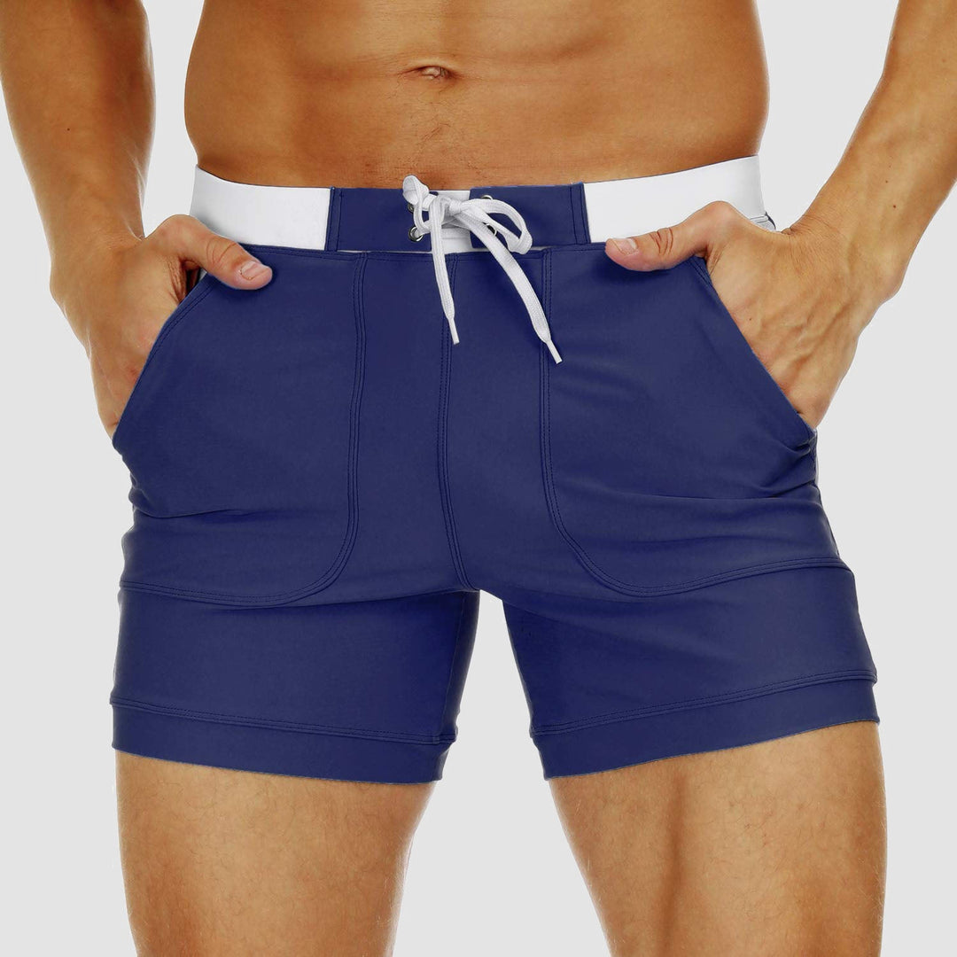 Herren Badehose mit Taschen (2er-Pack) für Sommer und Urlaub