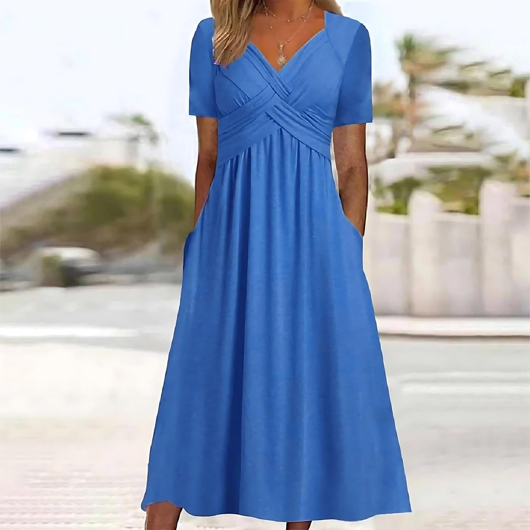 Elisa | Stilvolles A Linien Kleid Damen Chic