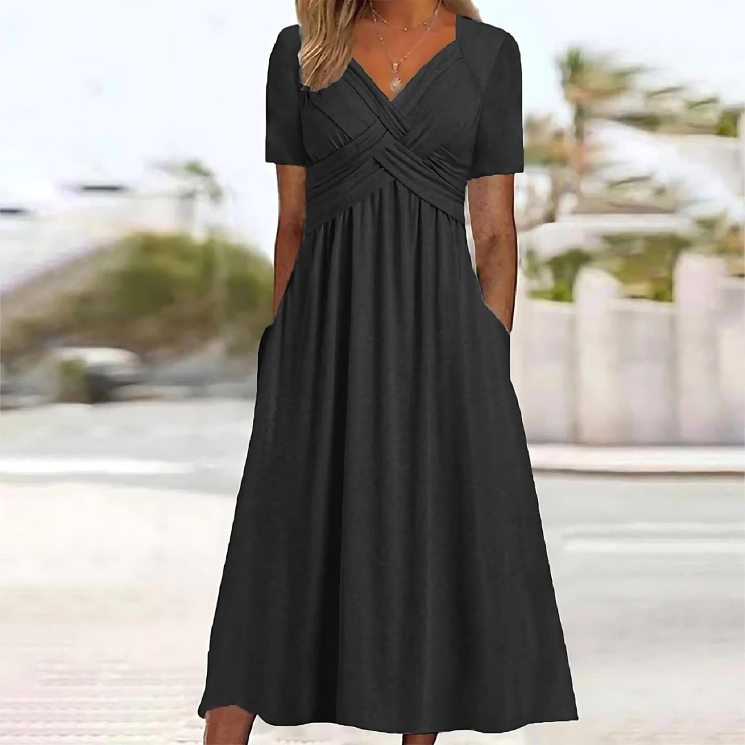 Elisa | Stilvolles A Linien Kleid Damen Chic