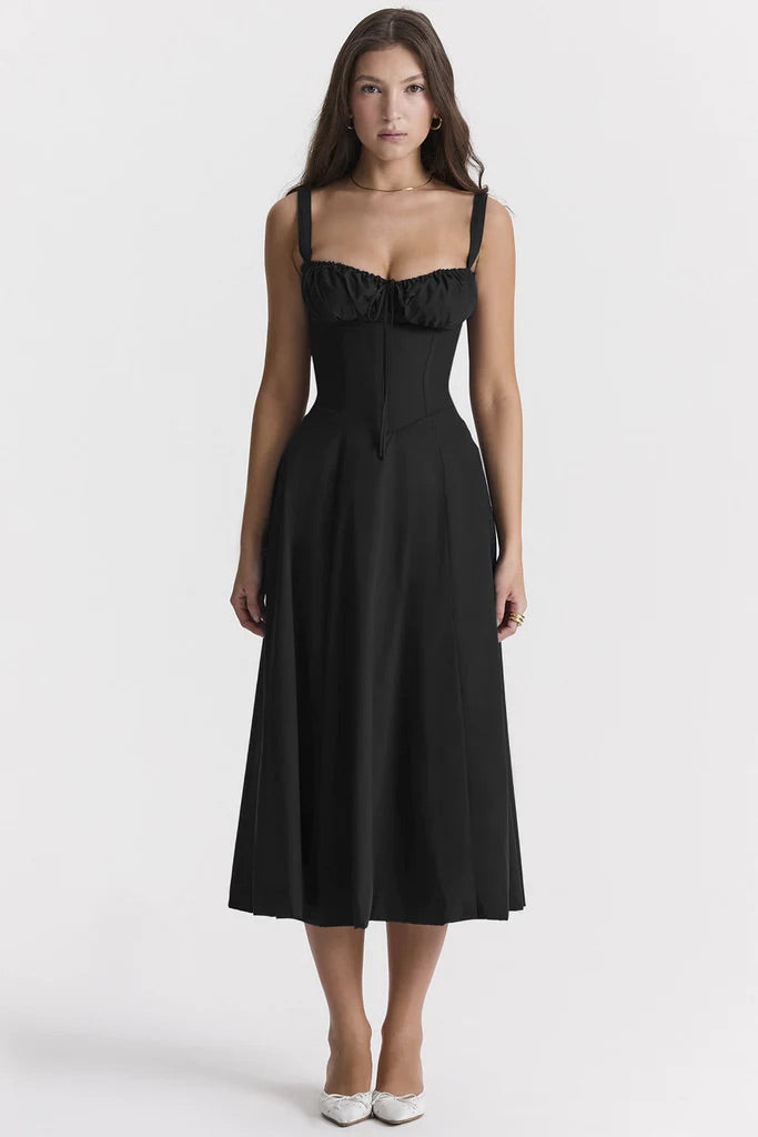 Carmea | Bustierkleid mit Blumen und Taille