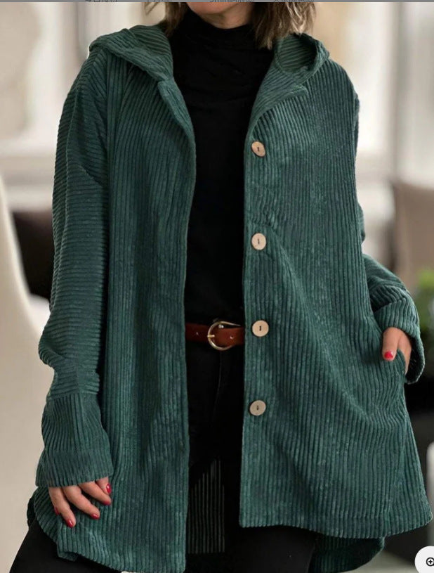 Mira | Lässige Damen-Cordjacke mit Kapuze