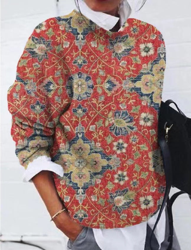 Elodie | Pullover mit Boho-Print & Eleganz