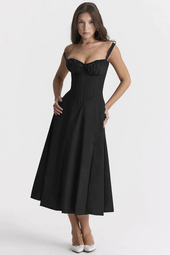 Carmea | Bustierkleid mit Blumen und Taille