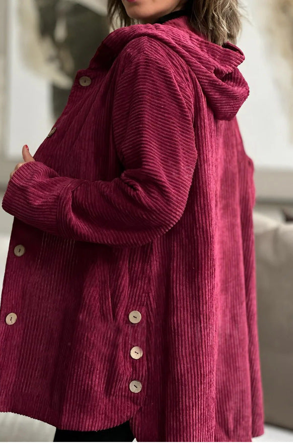 Mira | Lässige Damen-Cordjacke mit Kapuze