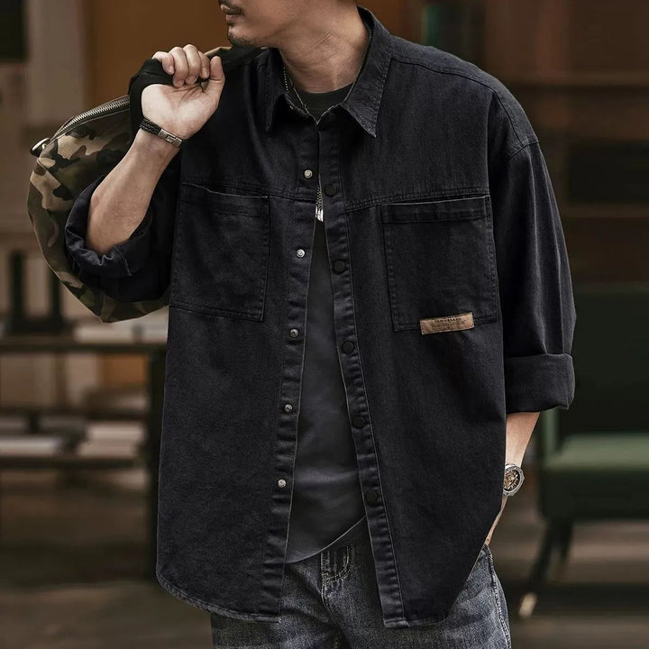Massimo | Weites Vintage-Freizeithemd für Herren im Oversize-Stil