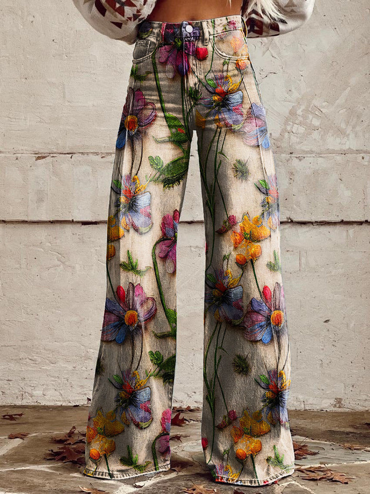Elena | Bequeme Damenhose mit weitem Streifen Design