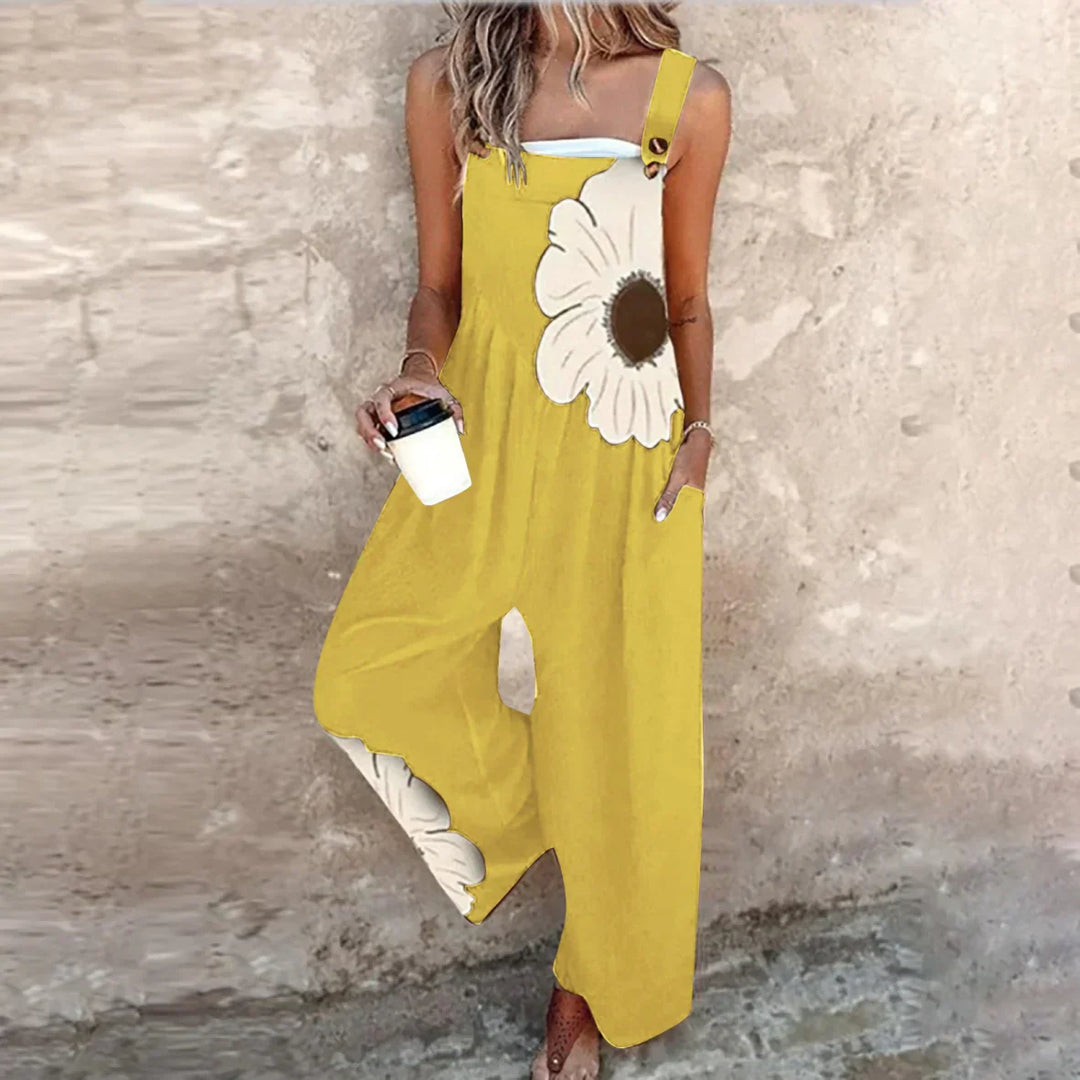 Elena | Damen Latzhose mit feinem Print im Trendlook
