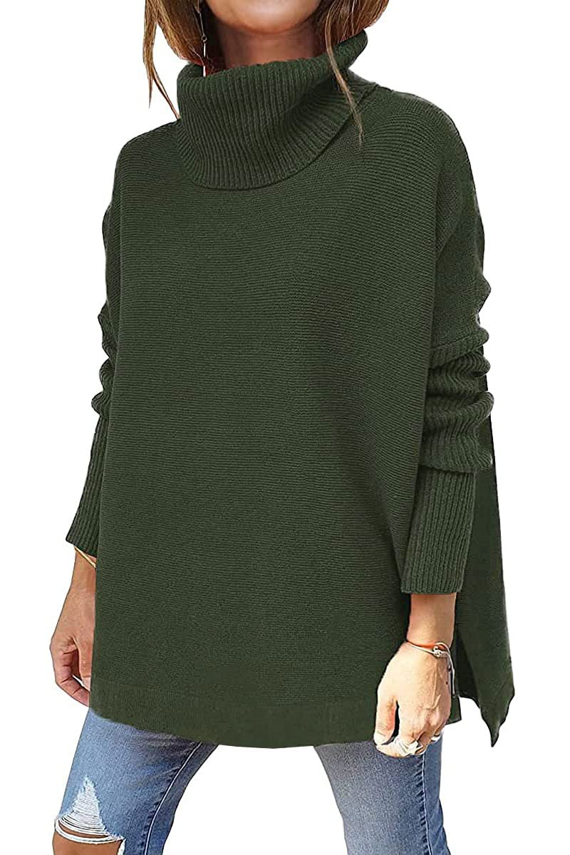 Warmer und weicher Rollkragenpullover in Übergröße