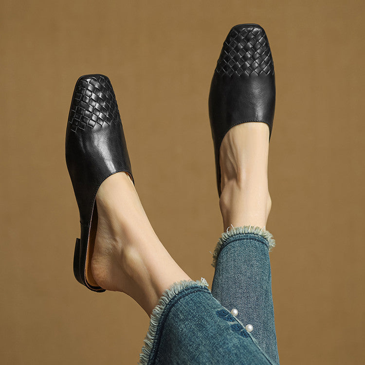 Clara | Damen Leder Mules elegant zeitlos