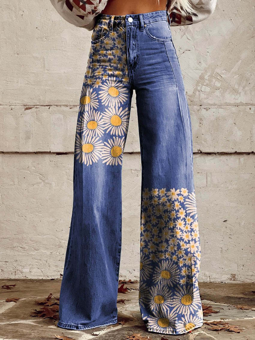 Elena | Bequeme Damenhose mit weitem Streifen Design