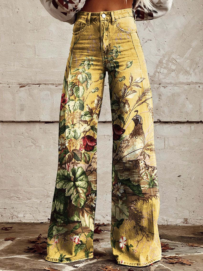 Elena | Bequeme Damenhose mit weitem Streifen Design