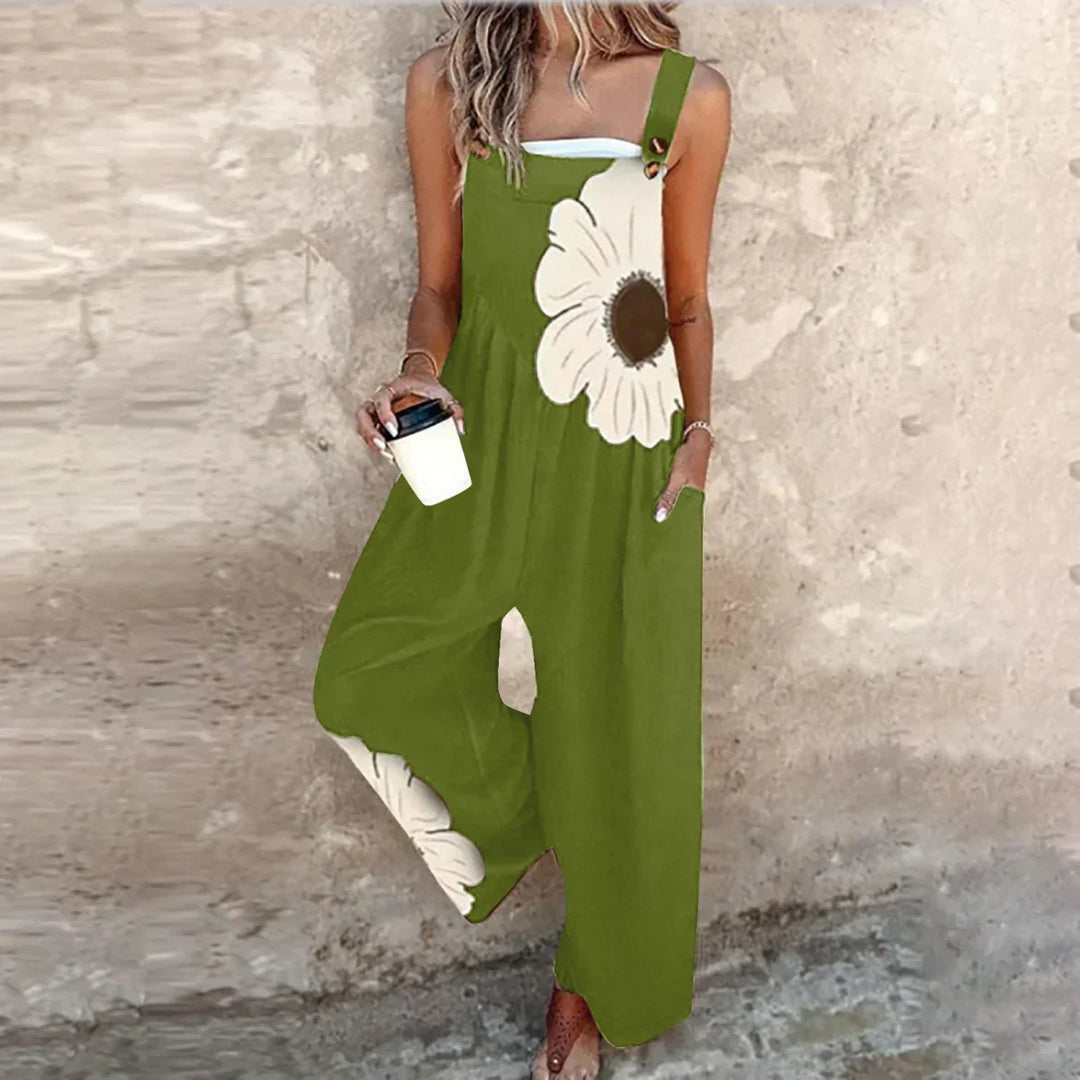 Elena | Damen Latzhose mit feinem Print im Trendlook
