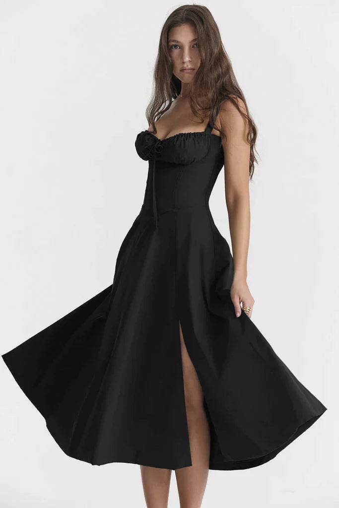 Carmea | Bustierkleid mit Blumen und Taille