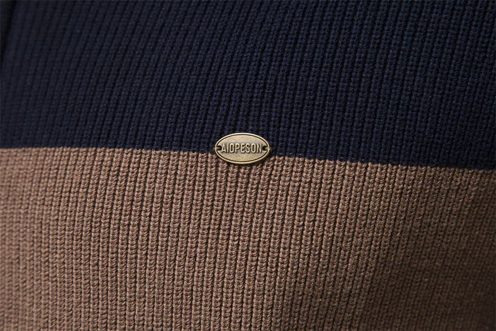 Reißverschluss | Herren-Strickjacke mit Stehkragen