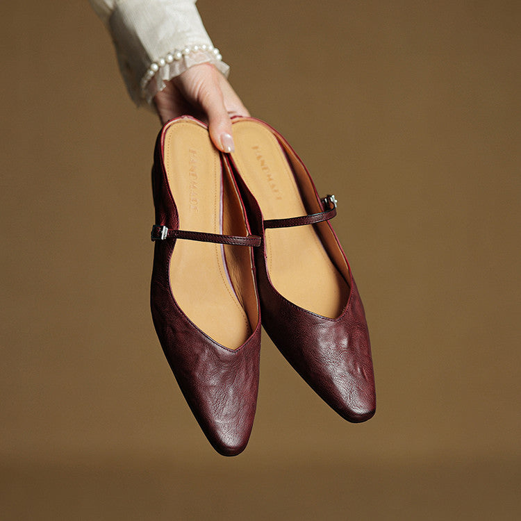 Amelie | Stilvolle Mules Damen Spitze
