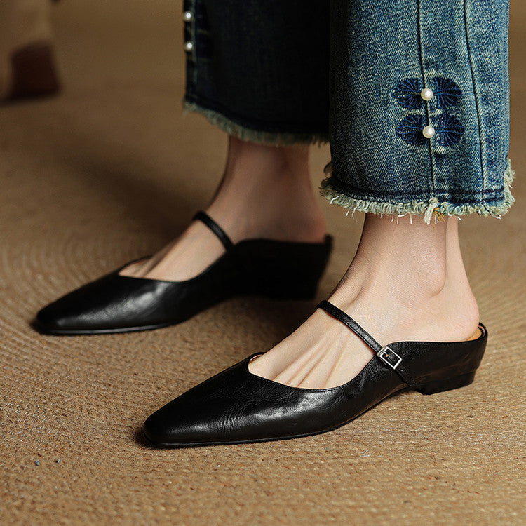 Amelie | Stilvolle Mules Damen Spitze
