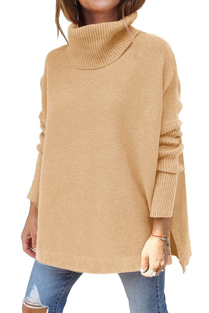 Warmer und weicher Rollkragenpullover in Übergröße