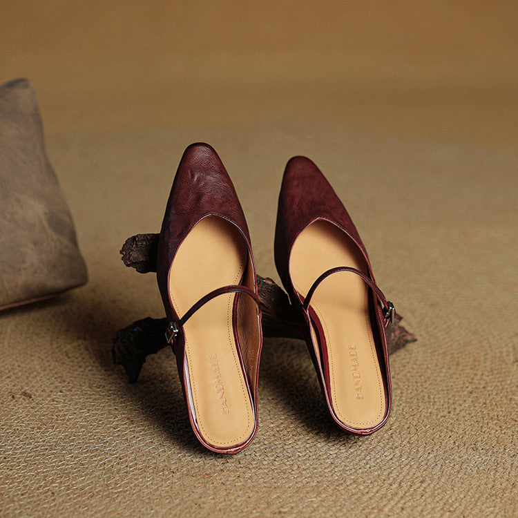 Amelie | Stilvolle Mules Damen Spitze
