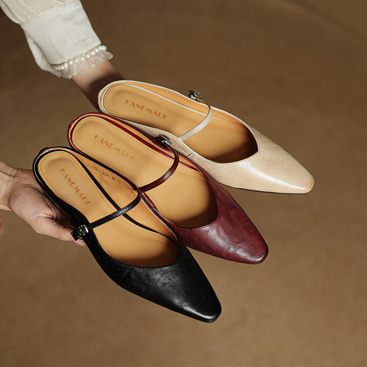 Amelie | Stilvolle Mules Damen Spitze