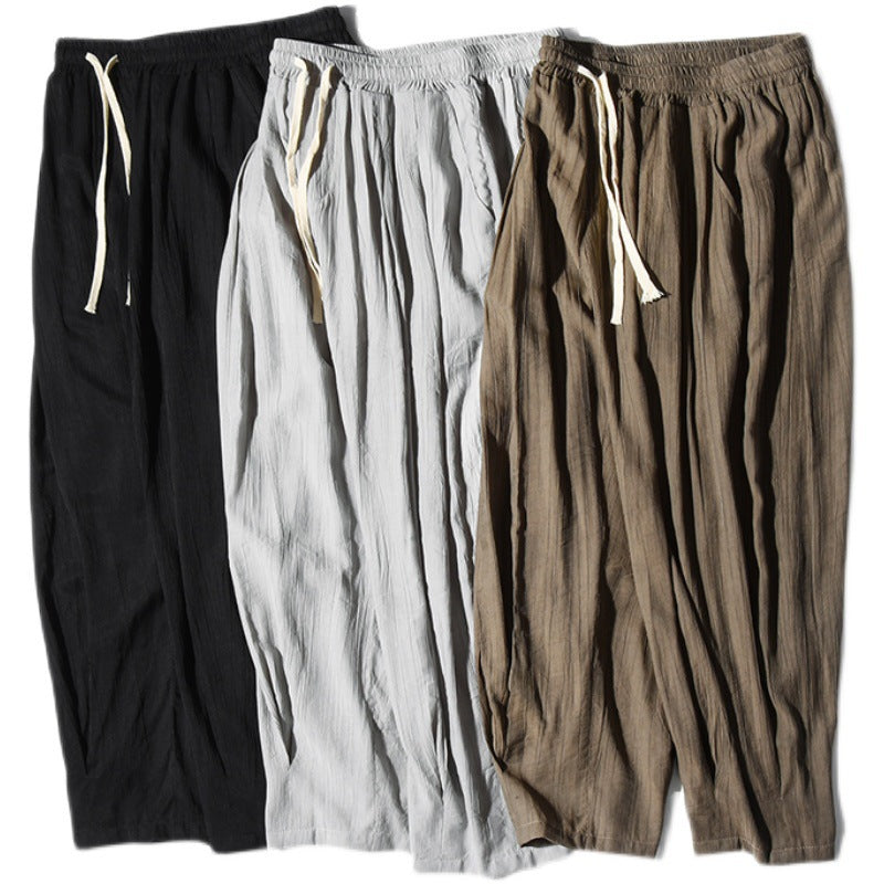 Zen Baggy Leinenhose mit weitem Schnitt für Damen