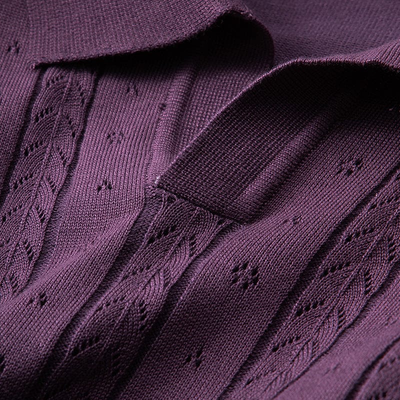 Gestricktes Poloshirt Lucca mit kurzen Ärmeln