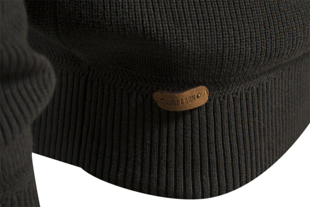 Reißverschluss | Herren-Strickjacke mit Stehkragen