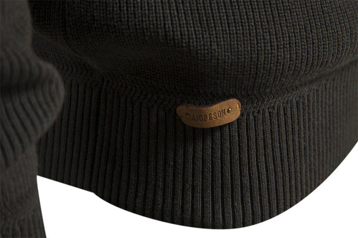 Reißverschluss | Herren-Strickjacke mit Stehkragen