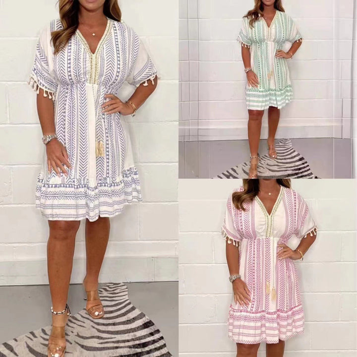 Elizabeth | Sommerkleid mit V-Ausschnitt Damen