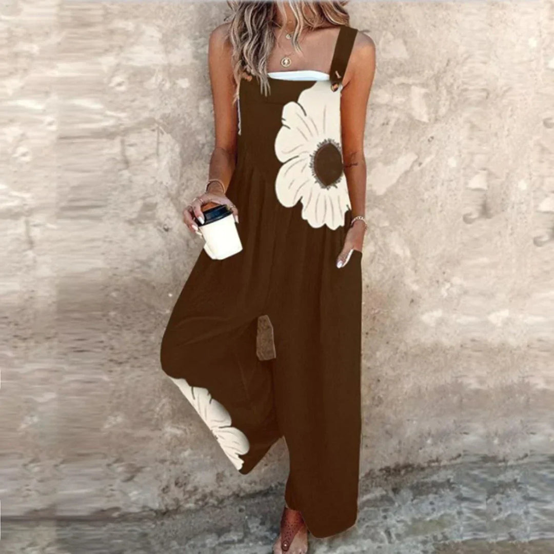 Elena | Damen Latzhose mit feinem Print im Trendlook
