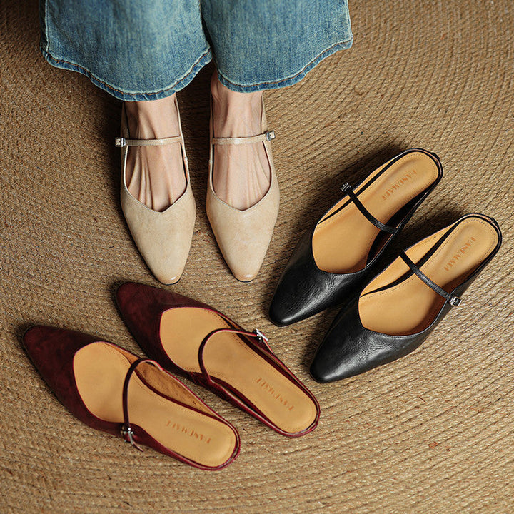 Amelie | Stilvolle Mules Damen Spitze