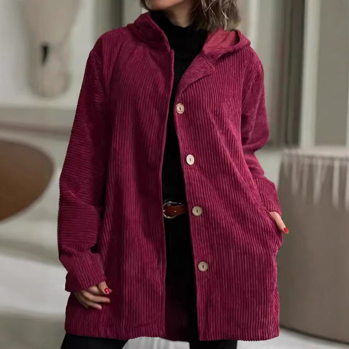 Mira | Lässige Damen-Cordjacke mit Kapuze