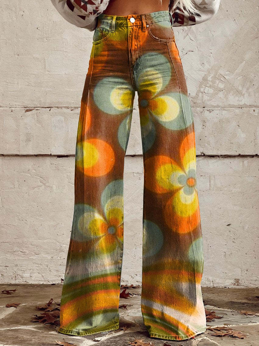 Elena | Bequeme Damenhose mit weitem Streifen Design