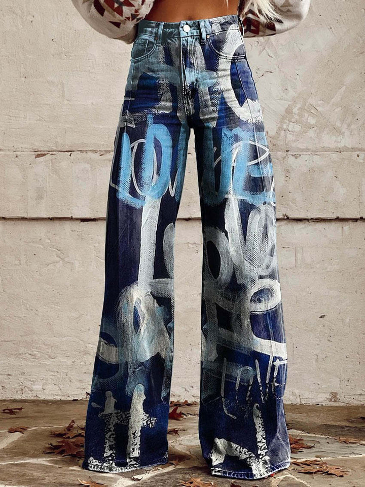 Elena | Bequeme Damenhose mit weitem Streifen Design