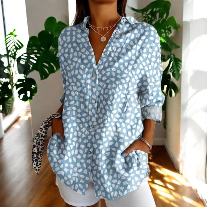 Jadelyn | Stilvolle Vintage-Bluse mit floralem Muster für Damen