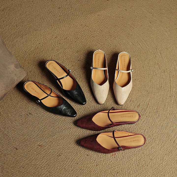 Amelie | Stilvolle Mules Damen Spitze