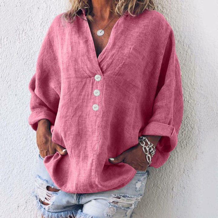 Elisabeth | Leichte Bluse aus Leinen-Baumwollmix