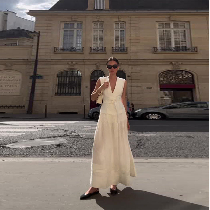 Jenaiah | Elegantes weißes Kleid für Sommeranlässe